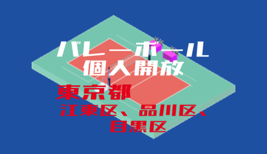 【江東区、品川区、目黒区】バレーボール個人開放【2022年版】