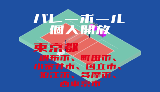 【調布市、町田市、小金井市、国立市、狛江市、多摩市、西東京市】バレーボール個人開放【2022年度版】