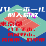 東京都八王子市、武蔵野市、青梅市、府中市 バレーボール個人開放