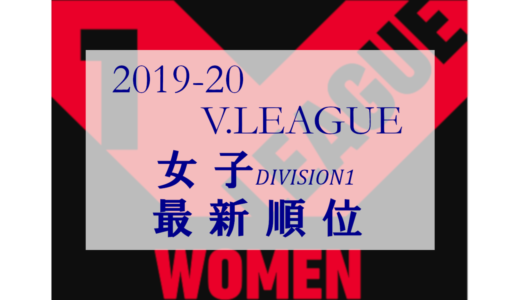 2019/20 Vリーグ(V.LEAGUE) 女子 Division1 最新順位