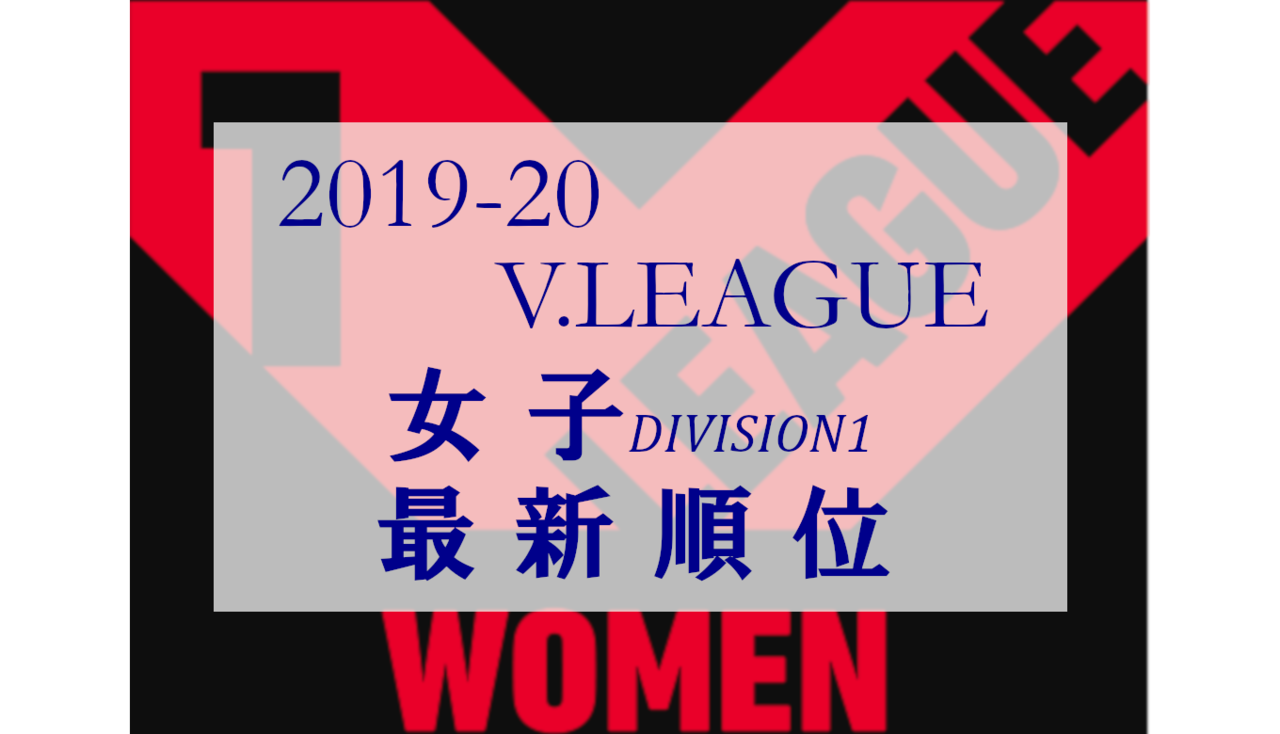 19 Vリーグ V League 女子 Division1 最新順位 ウイバレ