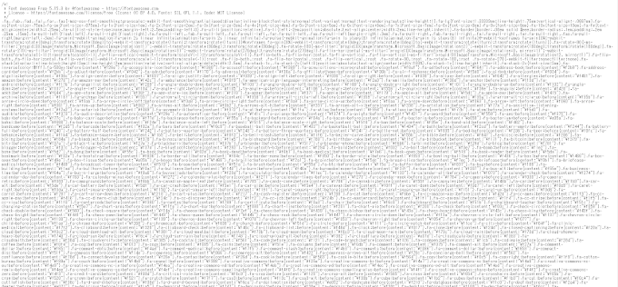 FontAwesome、all.cssの中身