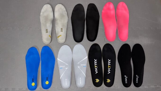 比べたインソールたち